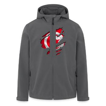 afrika flag tunesien - Recycelte Männer Softshell-Jacke von Stanley/Stella - Anthrazit - Vorne - AI Model Male 185 light (185cm)
