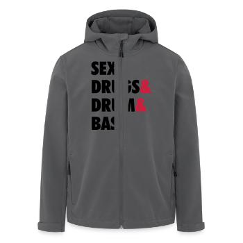 Sex & Drugs & Drum & Bass - Recycelte Männer Softshell-Jacke von Stanley/Stella - Anthrazit - Vorne - AI Model Male 185 light (185cm)