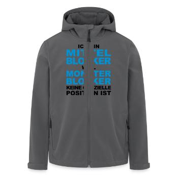 VolleyballFREAK Mittelblocker Monsterblocker M - Recycelte Männer Softshell-Jacke von Stanley/Stella - Anthrazit - Vorne - AI Model Male 185 light (185cm)