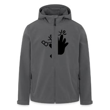 Bye Bye txt & Hände - Recycelte Männer Softshell-Jacke von Stanley/Stella - Anthrazit - Vorne - AI Model Male 185 light (185cm)