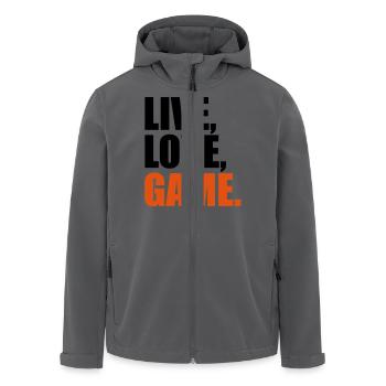 gamer - Recycelte Männer Softshell-Jacke von Stanley/Stella - Anthrazit - Vorne - AI Model Male 185 light (185cm)