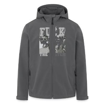 Fuck the System - Recycelte Männer Softshell-Jacke von Stanley/Stella - Anthrazit - Vorne - AI Model Male 185 light (185cm)