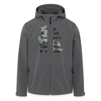 Immer ein Einhorn - Recycelte Männer Softshell-Jacke von Stanley/Stella - Anthrazit - Vorne - AI Model Male 185 light (185cm)