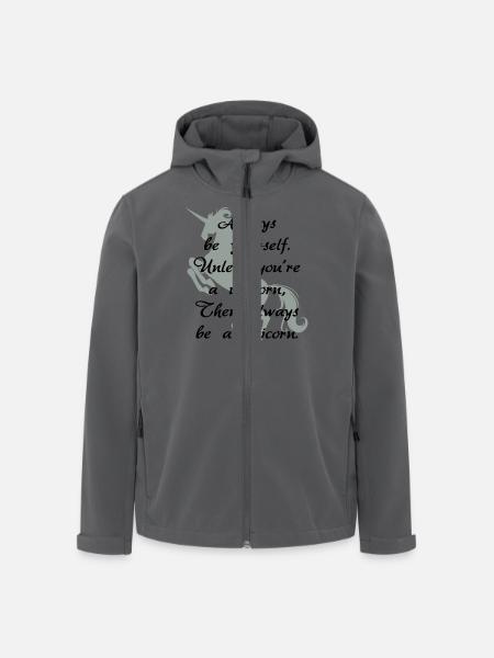 Immer ein Einhorn - Recycelte Männer Softshell-Jacke von Stanley/Stella - Anthrazit