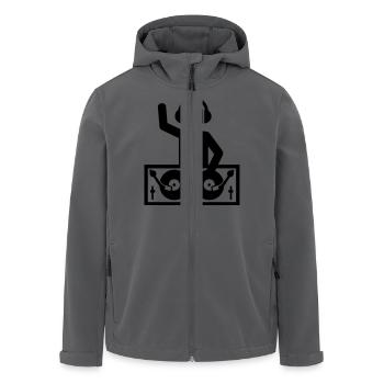 DJ Turntables - Recycelte Männer Softshell-Jacke von Stanley/Stella - Anthrazit - Vorne - AI Model Male 185 light (185cm)