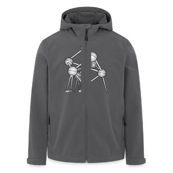 Atomium Brüssel - Recycelte Männer Softshell-Jacke von Stanley/Stella - Anthrazit - Vorne - AI Model Male 185 light (185cm)