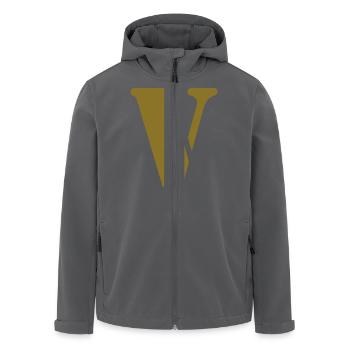 Buchstabe V - Recycelte Männer Softshell-Jacke von Stanley/Stella - Anthrazit - Vorne - AI Model Male 185 light (185cm)