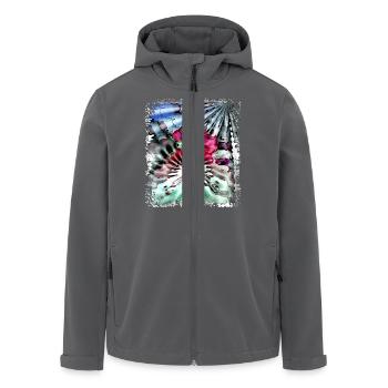 Psychedelic Power - Recycelte Männer Softshell-Jacke von Stanley/Stella - Anthrazit - Vorne - AI Model Male 185 light (185cm)