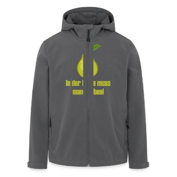 In der Birne muss mans ha - Recycelte Männer Softshell-Jacke von Stanley/Stella - Anthrazit - Vorne - AI Model Male 185 light (185cm)