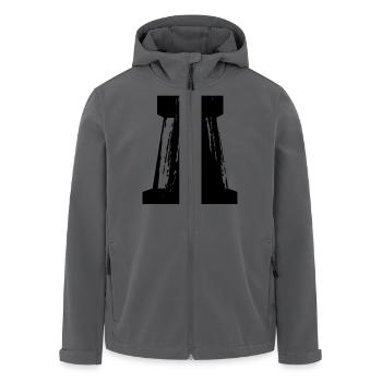 A - Buchstabe - Recycelte Männer Softshell-Jacke von Stanley/Stella - Anthrazit - Vorne - AI Model Male 185 light (185cm)