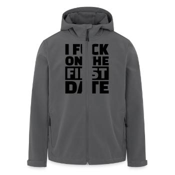I fuck on the first date - Recycelte Männer Softshell-Jacke von Stanley/Stella - Anthrazit - Vorne - AI Model Male 185 light (185cm)