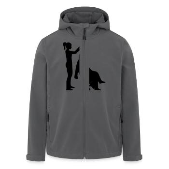 Friseur - Recycelte Männer Softshell-Jacke von Stanley/Stella - Anthrazit - Vorne - AI Model Male 185 light (185cm)