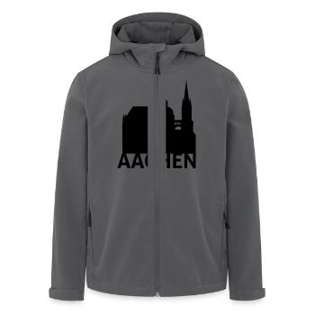 Aachen - Recycelte Männer Softshell-Jacke von Stanley/Stella - Anthrazit - Vorne - AI Model Male 185 light (185cm)