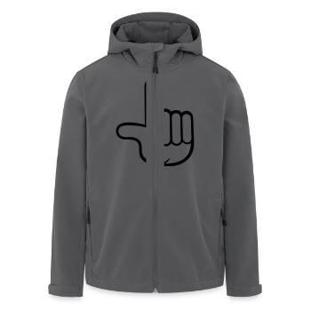 Zeigefinger Comic Cartoon Zeigen Finger Hand - Recycelte Männer Softshell-Jacke von Stanley/Stella - Anthrazit - Vorne - AI Model Male 185 light (185cm)