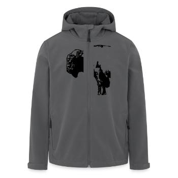 Buffalo - Bull - Recycelte Männer Softshell-Jacke von Stanley/Stella - Anthrazit - Vorne - AI Model Male 185 light (185cm)