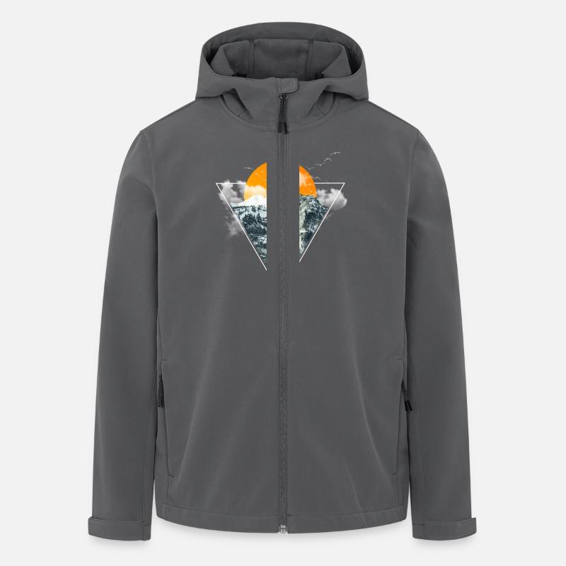 Landschaft - Recycelte Männer Softshell-Jacke Discoverer von Stanley/Stella - Anthrazit