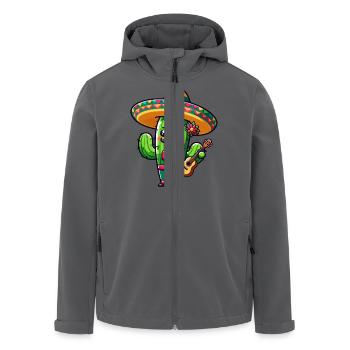 Cinco de Mayo Cactus Mariachi Guitarist - Men’s Recycled Softshell Jacket by Stanley/Stella - anthracite - Front - AI Model Male 185 light (185cm)