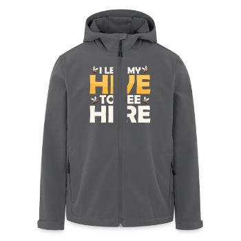 I Left My Hive To Bee Here Beekeeping ApiaristBeek - Recycelte Männer Softshell-Jacke von Stanley/Stella - Anthrazit - Vorne - AI Model Male 185 light (185cm)