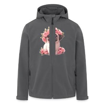 Mops - Recycelte Männer Softshell-Jacke von Stanley/Stella - Anthrazit - Vorne - AI Model Male 185 light (185cm)