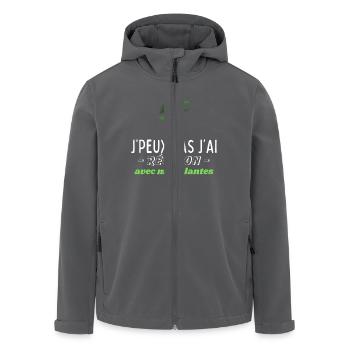 Ich kann nicht, ich habe ein Treffen mit meinen Pflanzen - Recycelte Männer Softshell-Jacke von Stanley/Stella - Anthrazit - Vorne - AI Model Male 185 light (185cm)