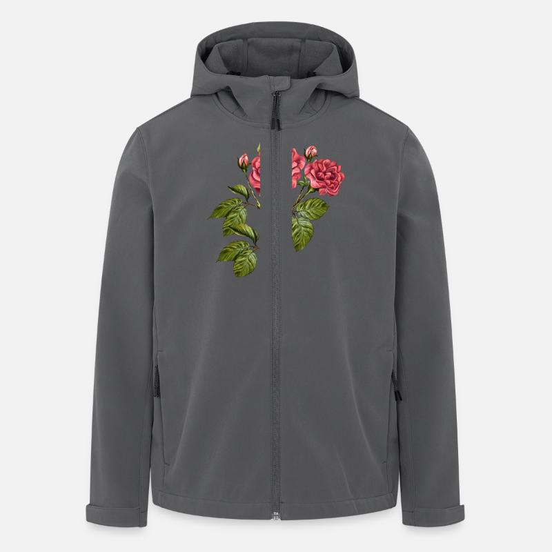 Fleur - Veste softshell homme en polyester recyclé Stanley/Stella - charbon