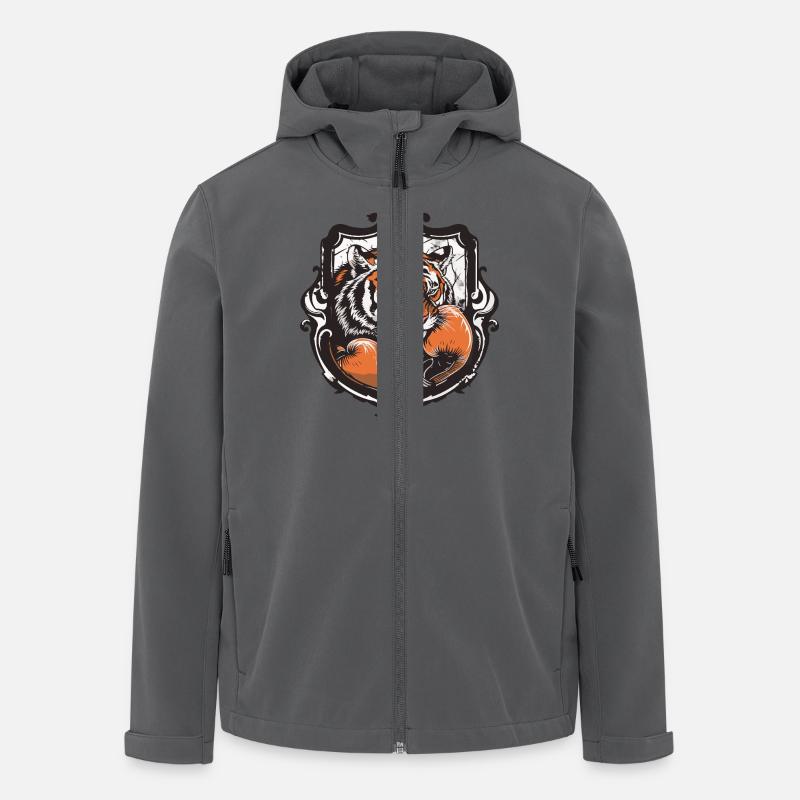 Tiger Boxer MMA Logo - Veste softshell homme en polyester recyclé Stanley/Stella - charbon