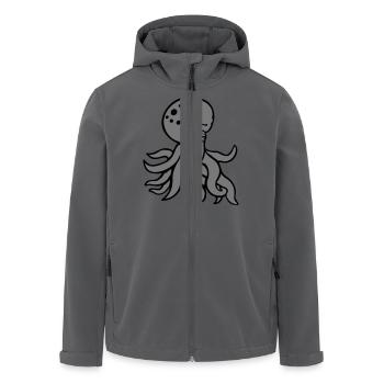 Oktopus schläft traurig Augen geschlossen müde süß - Recycelte Männer Softshell-Jacke von Stanley/Stella - Anthrazit - Vorne - AI Model Male 185 light (185cm)
