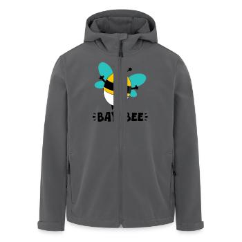 Bay-bee – Baby Bee Doodle, niedlich & skurril - Recycelte Männer Softshell-Jacke von Stanley/Stella - Anthrazit - Vorne - AI Model Male 185 light (185cm)