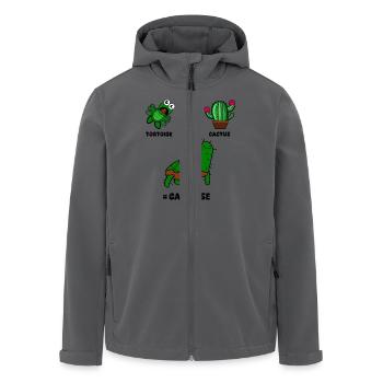Cactoise – Kaktusschildkröten-Fusion, skurriles Gekritzel. - Recycelte Männer Softshell-Jacke von Stanley/Stella - Anthrazit - Vorne - AI Model Male 185 light (185cm)