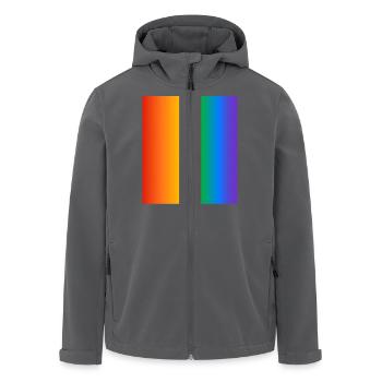 Regenbogen Farbverläufe Farben - Recycelte Männer Softshell-Jacke von Stanley/Stella - Anthrazit - Vorne - AI Model Male 185 light (185cm)
