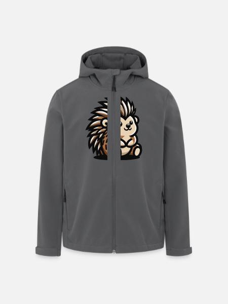 Igel stachelige Flauschigkeit - Recycelte Männer Softshell-Jacke von Stanley/Stella - Anthrazit