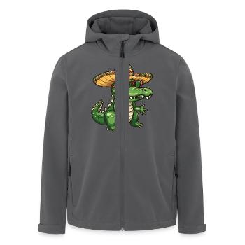 Alligator Lustig Sombrero - Recycelte Männer Softshell-Jacke von Stanley/Stella - Anthrazit - Vorne - AI Model Male 185 light (185cm)