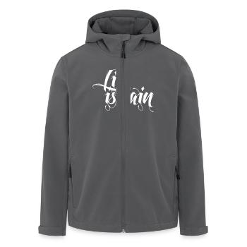 Life is Pain - Recycelte Männer Softshell-Jacke von Stanley/Stella - Anthrazit - Vorne - AI Model Male 185 light (185cm)