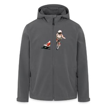 Speedway Racer - Recycelte Männer Softshell-Jacke von Stanley/Stella - Anthrazit - Vorne - AI Model Male 185 light (185cm)