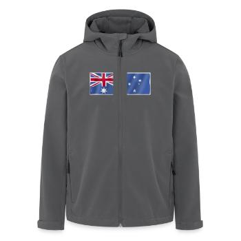 Flagge Australien - Recycelte Männer Softshell-Jacke von Stanley/Stella - Anthrazit - Vorne - AI Model Male 185 light (185cm)