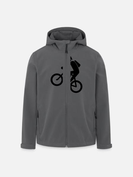 mountainbike - Recycelte Männer Softshell-Jacke von Stanley/Stella - Anthrazit