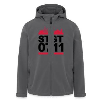 STGT 0711 - Recycelte Männer Softshell-Jacke von Stanley/Stella - Anthrazit - Vorne - AI Model Male 185 light (185cm)