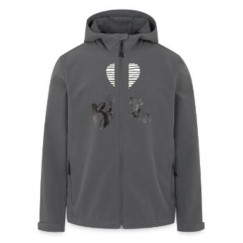 goldigs Butzale Stripes - Recycelte Männer Softshell-Jacke von Stanley/Stella - Anthrazit - Vorne - AI Model Male 185 light (185cm)