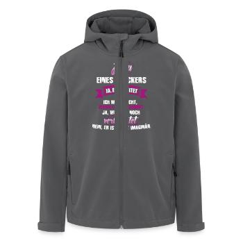 Trucker - Recycelte Männer Softshell-Jacke von Stanley/Stella - Anthrazit - Vorne - AI Model Male 185 light (185cm)