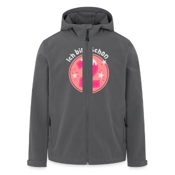 Schon zwei Jahre alt - Recycelte Männer Softshell-Jacke von Stanley/Stella - Anthrazit - Vorne - AI Model Male 185 light (185cm)