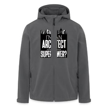 Architekt / Architektur: I´m An Architect. What´s - Recycelte Männer Softshell-Jacke von Stanley/Stella - Anthrazit - Vorne - AI Model Male 185 light (185cm)
