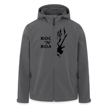 Rock & Roar (monochrome) - Recycelte Männer Softshell-Jacke von Stanley/Stella - Anthrazit - Vorne - AI Model Male 185 light (185cm)