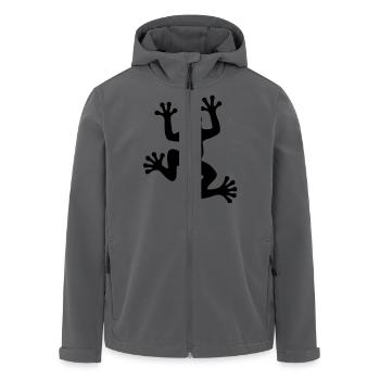 Frosch / Frog Silhouette - Recycelte Männer Softshell-Jacke von Stanley/Stella - Anthrazit - Vorne - AI Model Male 185 light (185cm)