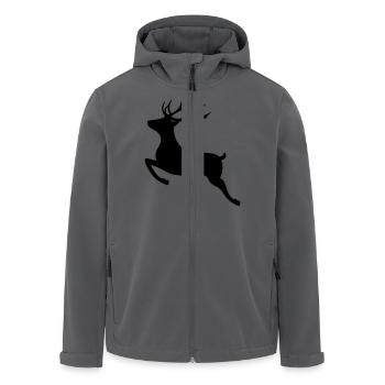 Jumping Deer - Recycelte Männer Softshell-Jacke von Stanley/Stella - Anthrazit - Vorne - AI Model Male 185 light (185cm)
