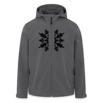 Schneeflocke Schwarz - Recycelte Männer Softshell-Jacke von Stanley/Stella - Anthrazit - Vorne - AI Model Male 185 light (185cm)