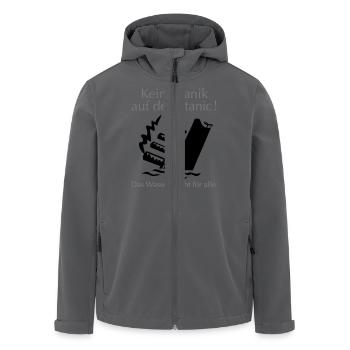 titanic - Recycelte Männer Softshell-Jacke von Stanley/Stella - Anthrazit - Vorne - AI Model Male 185 light (185cm)