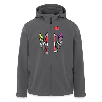 Graffiti Spray Can (red) - Recycelte Männer Softshell-Jacke von Stanley/Stella - Anthrazit - Vorne - AI Model Male 185 light (185cm)