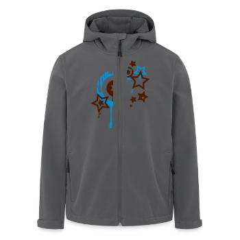 Sterne und Kreise schmelzen - Recycelte Männer Softshell-Jacke von Stanley/Stella - Anthrazit - Vorne - AI Model Male 185 light (185cm)