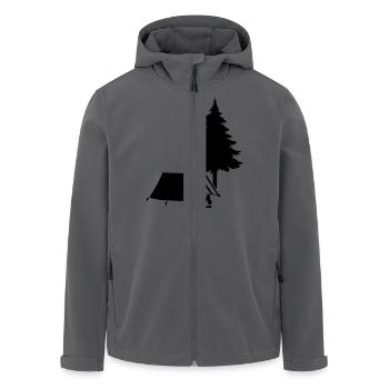 Campingplatz - Recycelte Männer Softshell-Jacke von Stanley/Stella - Anthrazit - Vorne - AI Model Male 185 light (185cm)