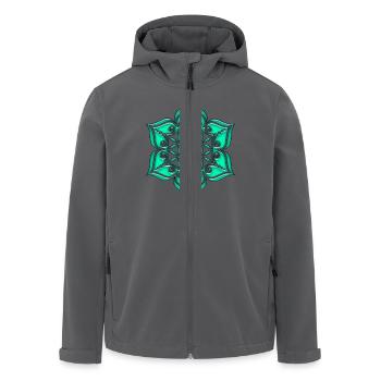 Blume des Lebens, Heilige Geometrie, Lebensblume - Recycelte Männer Softshell-Jacke von Stanley/Stella - Anthrazit - Vorne - AI Model Male 185 light (185cm)